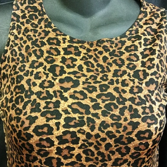 Cheetah Patterned Stretch Dress - Picture 2 of 5